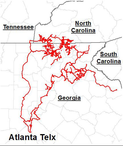 North Georgia Network Fiber Optic runs through several counties in North Georgia